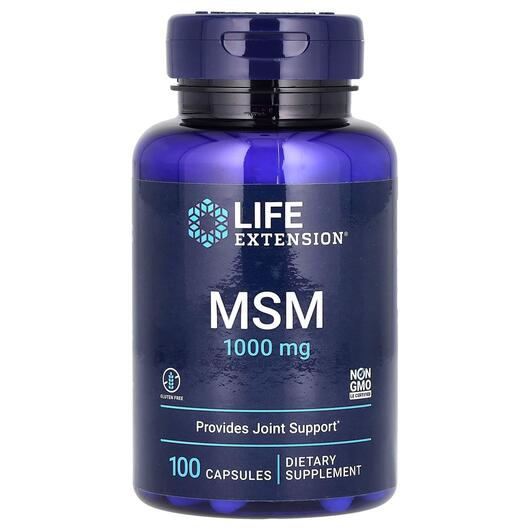 Основное фото товара Life Extension, МСМ 1000 мг, MSM 1000 mg, 100 капсул