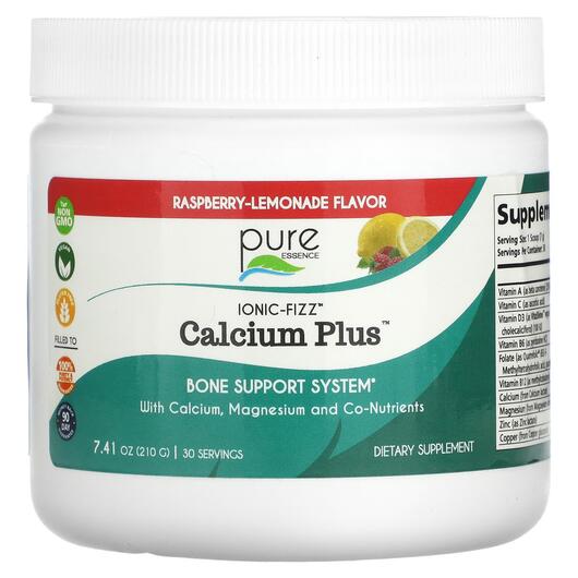 Основное фото товара Кальций, Ionic-Fizz Calcium Plus Raspberry-Lemonade, 210 г