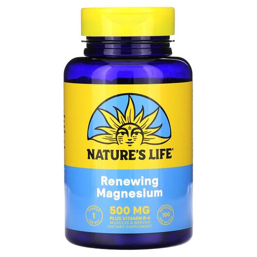 Основное фото товара Natures Life, Магний B6, Magnesium B6, 100 капсул