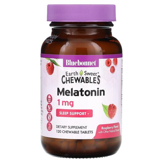 Основное фото товара Earth Sweet Chewables Melatonin Raspberry, Мелатонин, 120 таблето
