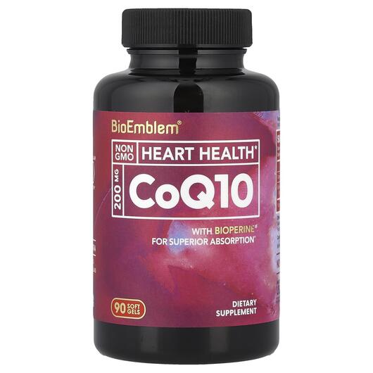 Основное фото товара BioEmblem, Коэнзим CoQ10, CoQ10 with BioPerine, 90 капсул