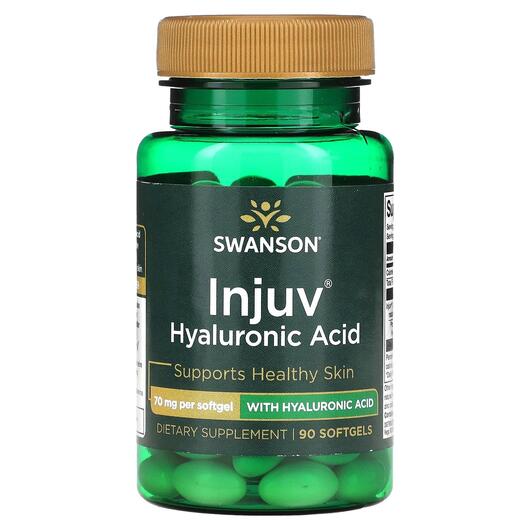 Основное фото товара Гиалуроновая кислота, Injuv Hyaluronic Acid 70 mg, 90 капсул