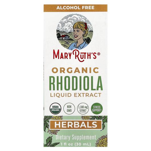 Основное фото товара MaryRuth's, Родиола, Organic Rhodiola Liquid Extract, 30 мл