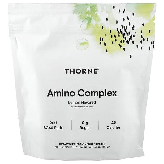 Основное фото товара Thorne, Аминокислоты, Amino Complex Lemon, 30 шт