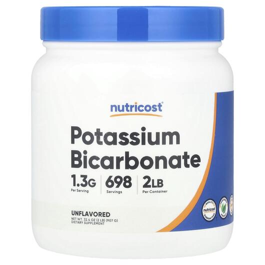 Основное фото товара Nutricost, Калий, Potassium Bicarbonate Unflavored, 907 г