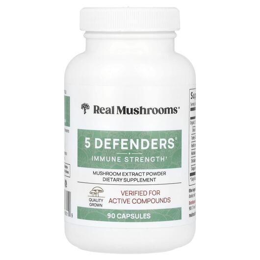 Основное фото товара Real Mushrooms, Грибы, 5 Defenders Immune Strength, 90 капсул