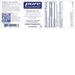 Фото складу Pure Encapsulations, Vitamin D3 10000 IU, Вітамін D3, 60 капсул