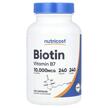 Фото применение Nutricost, Витамин B7 Биотин, Biotin 10000 mcg, 240 капсул