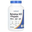 Фото применение Nutricost, Бетаин гидрохлорид, Betaine HCl + Pepsin, 240 капсул