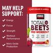 Фото применение Total Beets Pre-Workout Fruit Punch, Предтренировочный комплекс, 