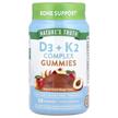 Фото применение Vitamins D3+K2 Calcium Natural Peach, Кальций, 50 Vegetarian Gumm